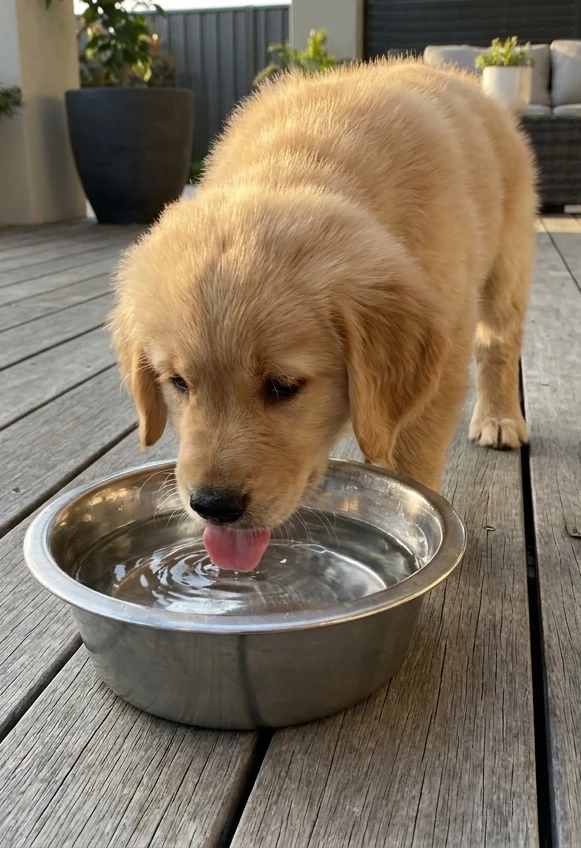 Clean fresh drinking water for dogs